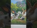 Painting Of Rabbit With Acrylic Paint by Dandan Sa / Lukisan Kelinci #shorts