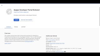 Deploy a Drupal Developer Portal for an Apigee X API using GCP Marketplace