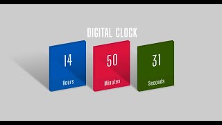 3D Digital Clock Design | HTML CSS & Javascript