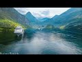 the fjords 4k nature relaxation film calming piano music amazing nature