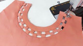 Fabric Patti और Dori से बनाएं एकदम नया Neck डिज़ाइन | Beautiful Neck Design with Dori