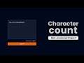 Live Character Counter using HTML, CSS & JAVASCRIPT