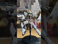 1 144 rg nu gundam did some simple paintings and panel lining gundam