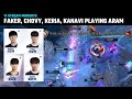 Faker, Chovy, Keria, Kanavi playing ARAM | T1 Stream Moments | T1 cute moments