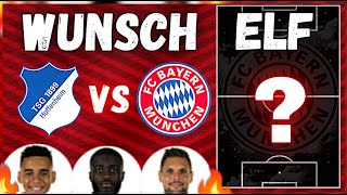 Fc Bayern vs TSG Hoffenheim Wunsch Aufstellung + Taktik