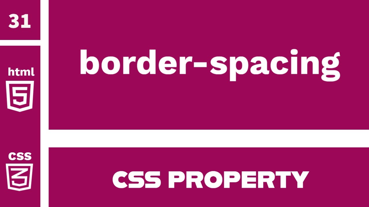 CSS Property : Border-spacing Explained ! - YouTube