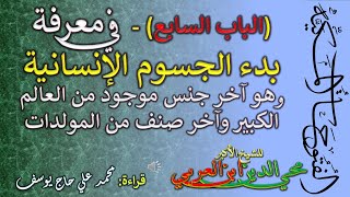 7- الباب السابع من الفتوحات المكية- في معرفة بدء الجسوم الإنسانية وهو آخر جنس موجود من العالم الكبير