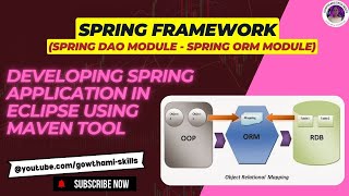 Day - 34: Spring Framework -Spring DAO Module(Spring ORM Module)