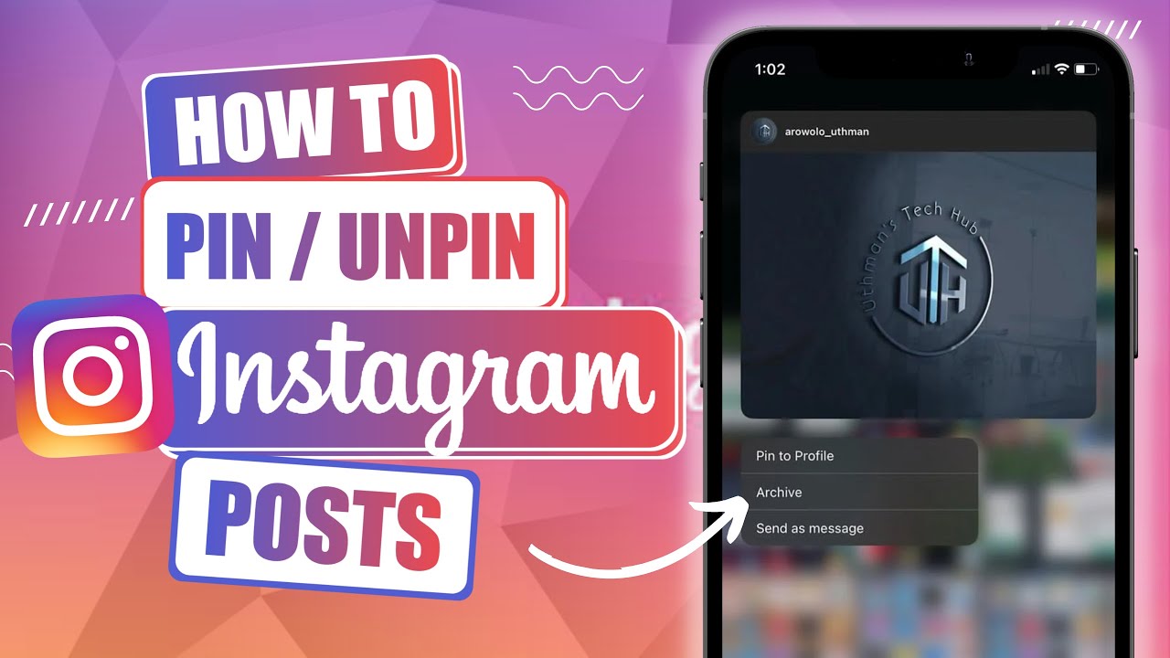 How To Pin And Unpin Instagram Post - YouTube