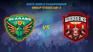 SMITE WORLD CHAMPIONSHIP: Group Stages Day 3 - Solar Scarabs Vs Kaolin Wardens