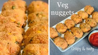 Homemade veggie nuggets recipe | Kids snack box recipes | Vegetable nuggets easy, crispy & tasty