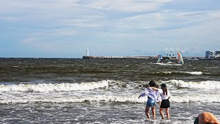 日本江之島夏日海灘樂趣