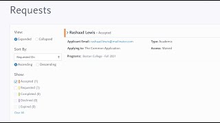 Common App for transfer recommenders overview