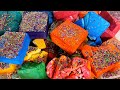 Big Bucket of Dyed BSN Blocks - 20k Q4 Celebration 🥳💜💚🩵🩷 | Gym Chalk ASMR | Satisfying Sounds