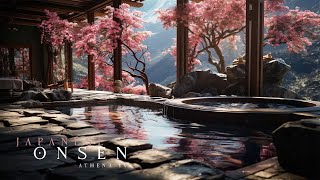 Japanese Onsen - Water Sounds with Healing Meditation Music for Sleep and Study