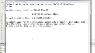 Java Programming Tutorial -JRootPane-7- public static final int ERROR_DIALOG