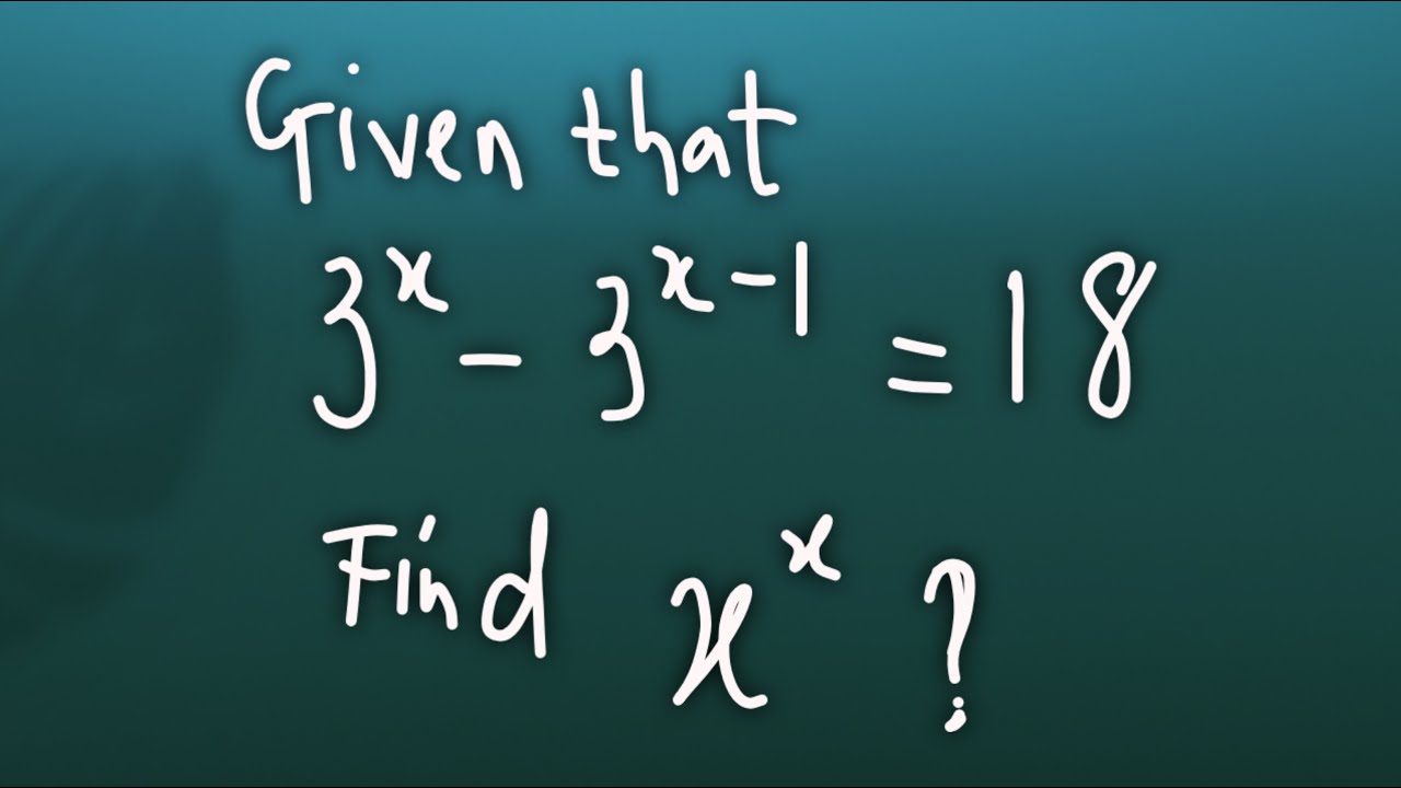 Nice Exponential Equation Olympiad Math Youtube