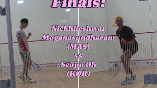 SQUASH: FINALS - Nickhileshwar Moganasundharam (MAS) vs Seojin Oh (KOR) #sports #malaysia #korea