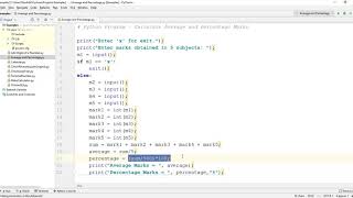 Python Program - Calculate Average and Percentage