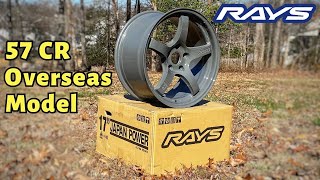 Rays Gramlights 57CR Overseas Model Glossy Gray JDM Wheels Unboxing