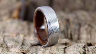 Making A Damascus Steel \u0026 Wood Ring