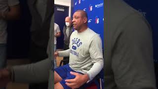 Doc Rivers on Ben Simmons' 1ST Sixers Practice Today. #shorts