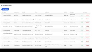 Contact List using React