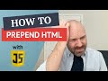 How to prepend an element with JavaScript