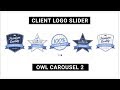 Client Logo slider with Owl Carousel 2 | Brand Logo Slider