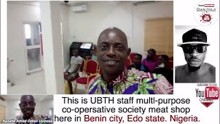 UBTH staff multl-purpose co-opersative society meat shop here in Benin city, Edo state. Nigeria.