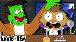 Mango Minutes: Mad Scientist and Frankenstein | Halloween Cartoons For Kids | Annie and Ben