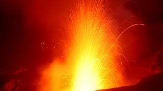 Spectacular video  ..Worlds youngest Volcano Chaser