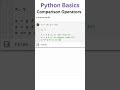 Comparison Operators in Python | Relational Operators in Python #datascience #ml #ai #shorts #viral