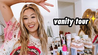 vanity tour + skincare/hair must haves