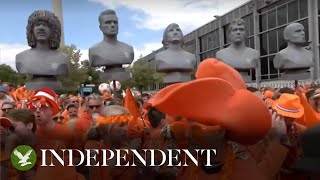 Watch again: Dutch fans march ahead of Netherlands' Euro 2024 last-16 match against Romania