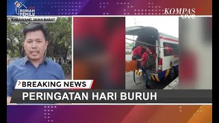 Rombongan Buruh dari Karawang Alami Kecelakaan