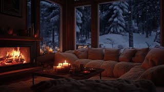 Warm Holiday Nights | Fireplace Crackles \u0026 Relaxing Piano for Sleep, Focus \u0026 Peaceful Ambience 🔥