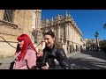 seville 4k walk on famous constitution ave. and more 🌞 spain virtual tour