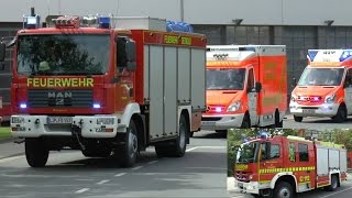 [Rüstzug + Doppel RTW] Feuerwehr Detmold // Schwerer Verkehrsunfall