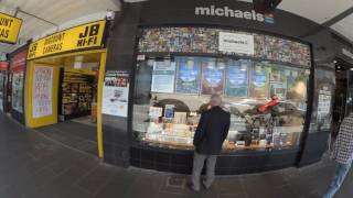 Nikon KeyMission 170 4k Test - Walking past the michaels camera Display Windows in Melbourne