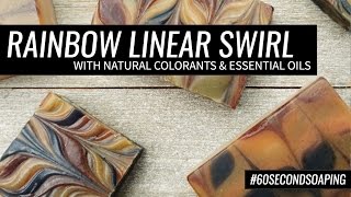 60 Second Soaping: Rainbow Linear Swirl Soap with Natural Colorants