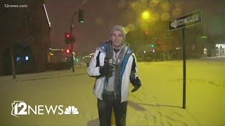 Snow hits Flagstaff as winter storm rolls through Arizona