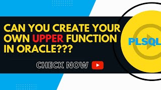 Create Your Own UPPER Function | Oracle Tricky SQL and PLSQL Interview Questions