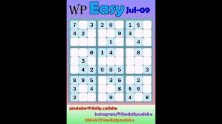 The Washington Post Daily #Sudoku 2025-07-09 Easy #puzzle #games #education #braingames