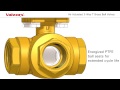 valworx air actuated lead free brass 3 way t port ball valves