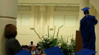 Paris Randall rapping at YEP Interagency School 2010 Graduation