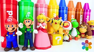Learn Colors With Super MARIO Bros Colorful Crayons | Best Learning Video for Toddlers | Educational