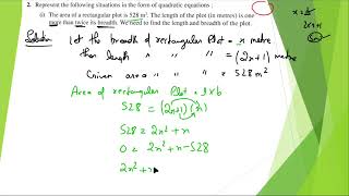 #4 How to form a Quadratic Equations ll exercise 4.1 ll class 10 maths ll 100/100 Batch 🔥 #maths