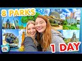 8 Theme Parks in ONE Day  -- Disney World & Universal WITHOUT Paying to Skip the Lines