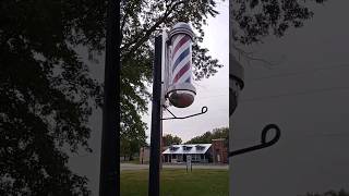 Vintage Barber Shop Pole -Historic Downtown Oologah, OK #barbershop #barber #barberpole #alongtheway